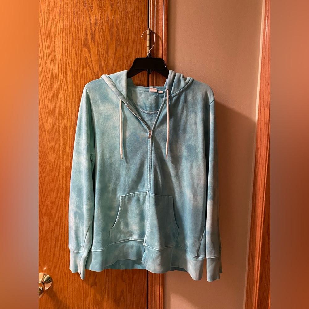 GAP Light Blue Women's Tie-Dye Hoodie Jacket